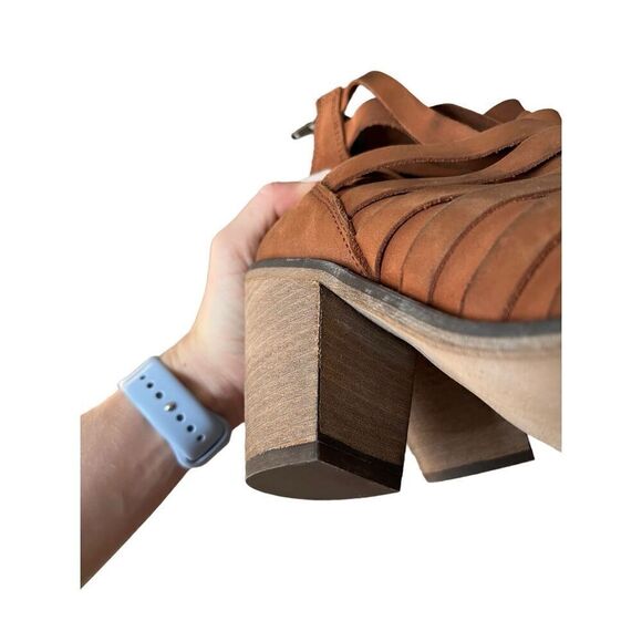 FREE PEOPLE HYBRID STRAPPY LEATHER BOOTIE BOOT TERRACOTTA LEATHER SIZE 8 8.5 US - Picture 14 of 14